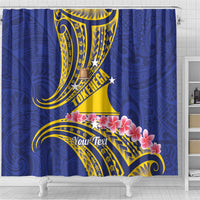 Personalised Tokelau Tokehega Day Shower Curtain Tokelauan Tatau Flag Color - Polynesian Pride
