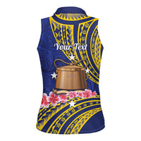Personalised Tokelau Tokehega Day Women Sleeveless Polo Shirt Tokelauan Tatau Flag Color - Polynesian Pride