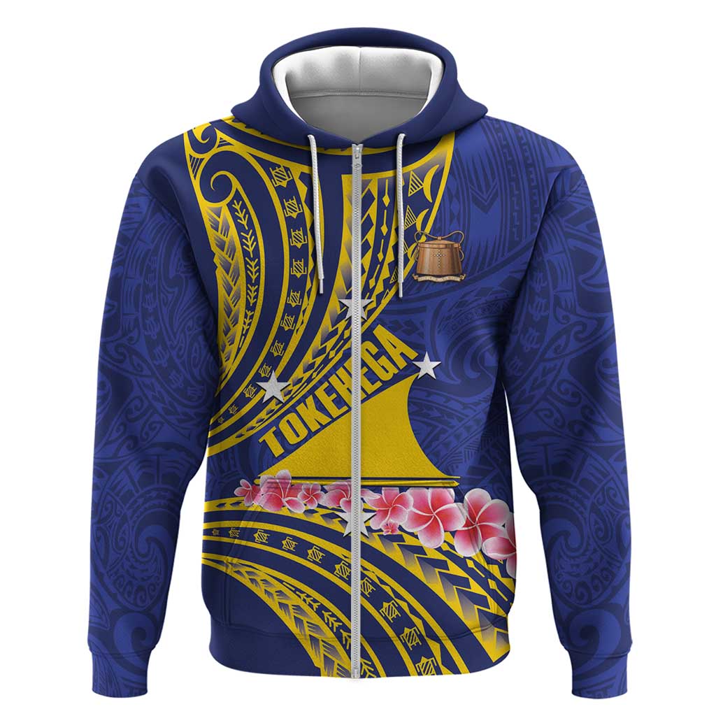 Personalised Tokelau Tokehega Day Zip Hoodie Tokelauan Tatau Flag Color - Polynesian Pride