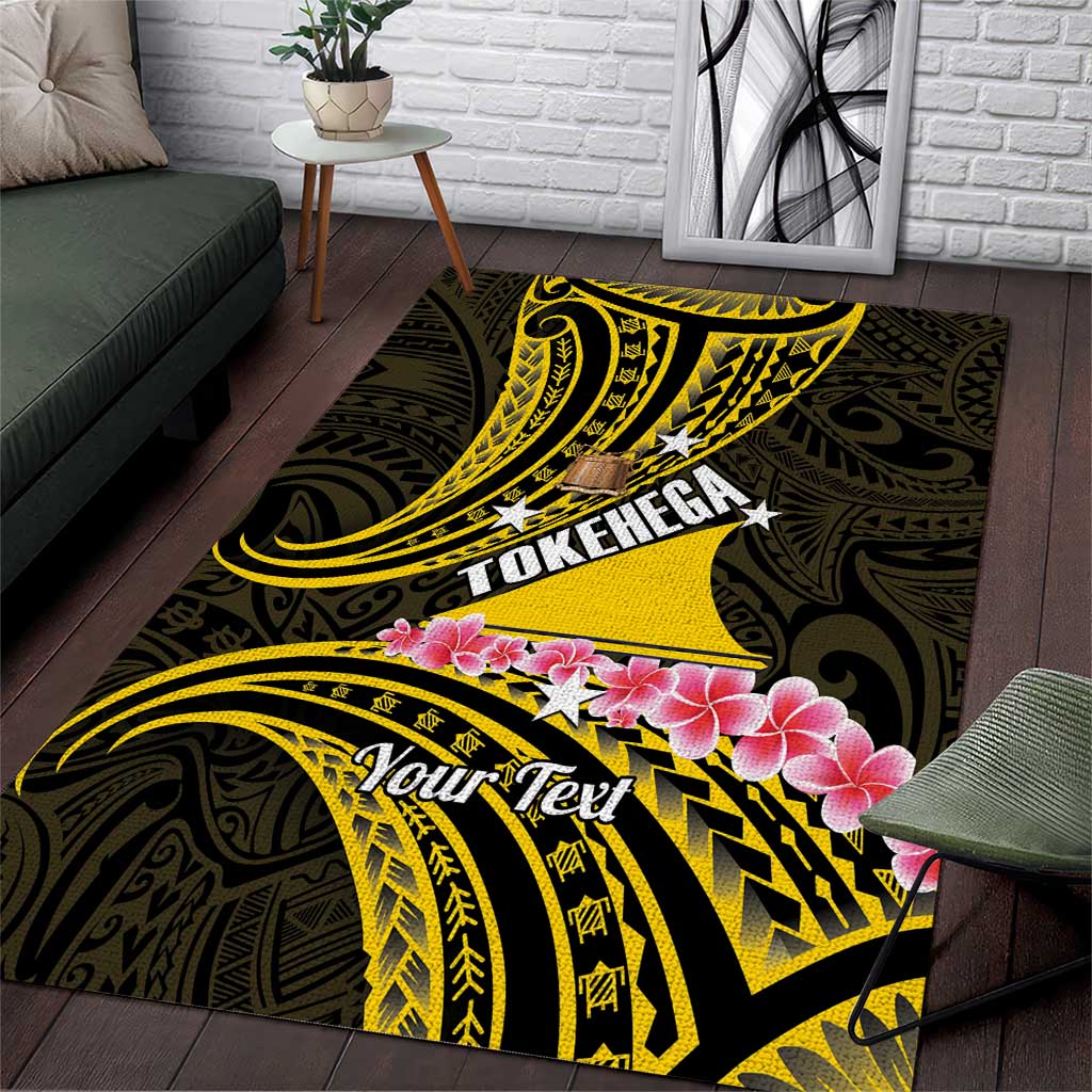 Personalised Tokelau Tokehega Day Area Rug Tokelauan Tatau Black Color - Polynesian Pride