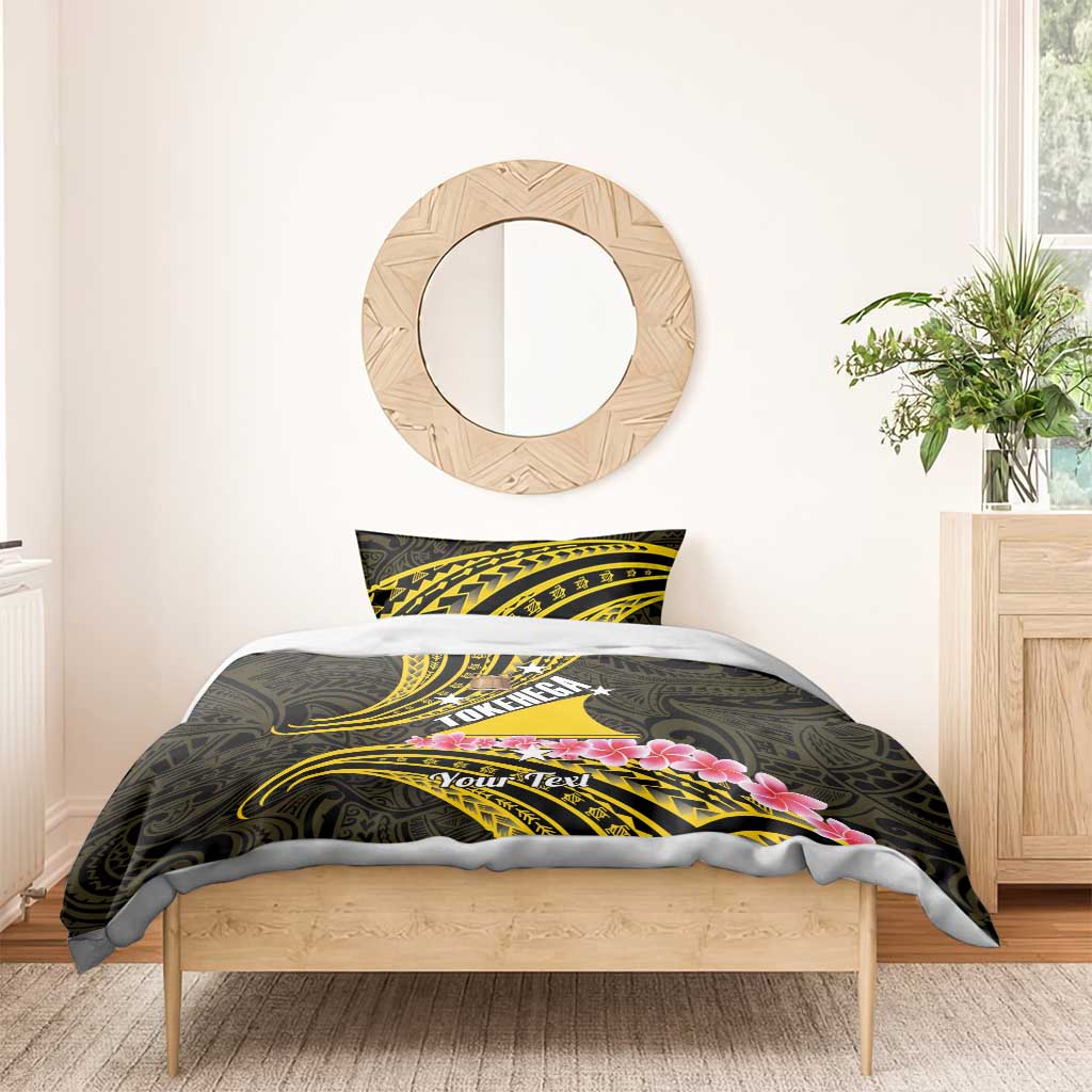 Personalised Tokelau Tokehega Day Bedding Set Tokelauan Tatau Black Color - Polynesian Pride