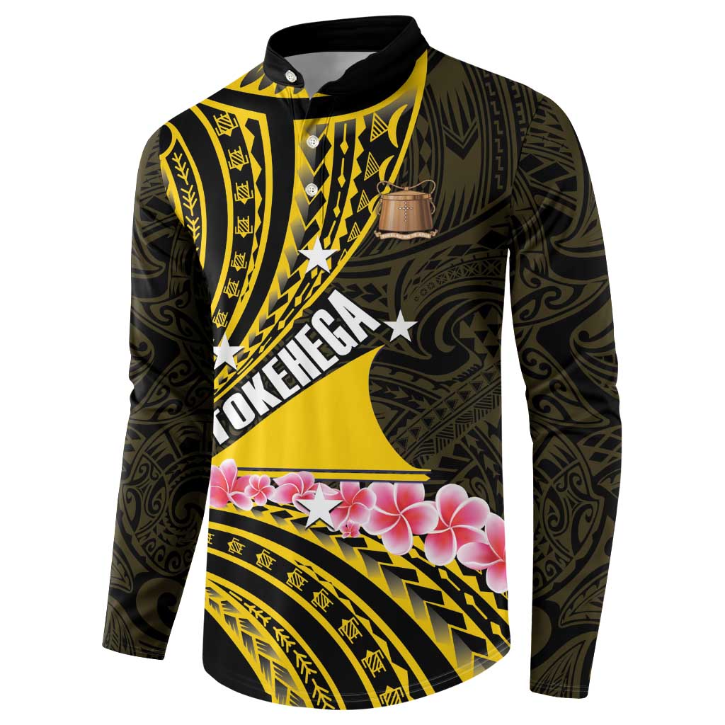 Personalised Tokelau Tokehega Day Button Sweatshirt Tokelauan Tatau Black Color - Polynesian Pride