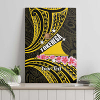 Personalised Tokelau Tokehega Day Canvas Wall Art Tokelauan Tatau Black Color - Polynesian Pride