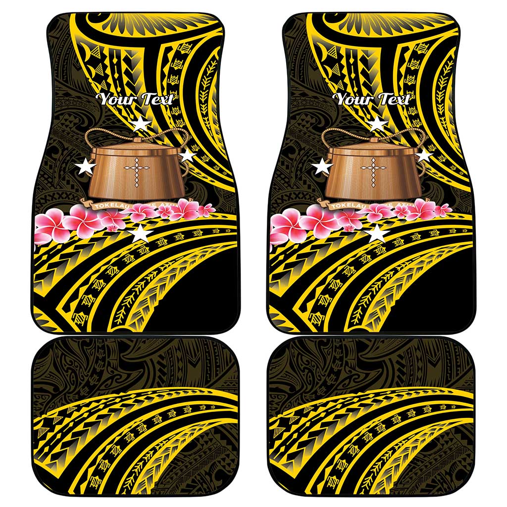 Personalised Tokelau Tokehega Day Car Mats Tokelauan Tatau Black Color - Polynesian Pride
