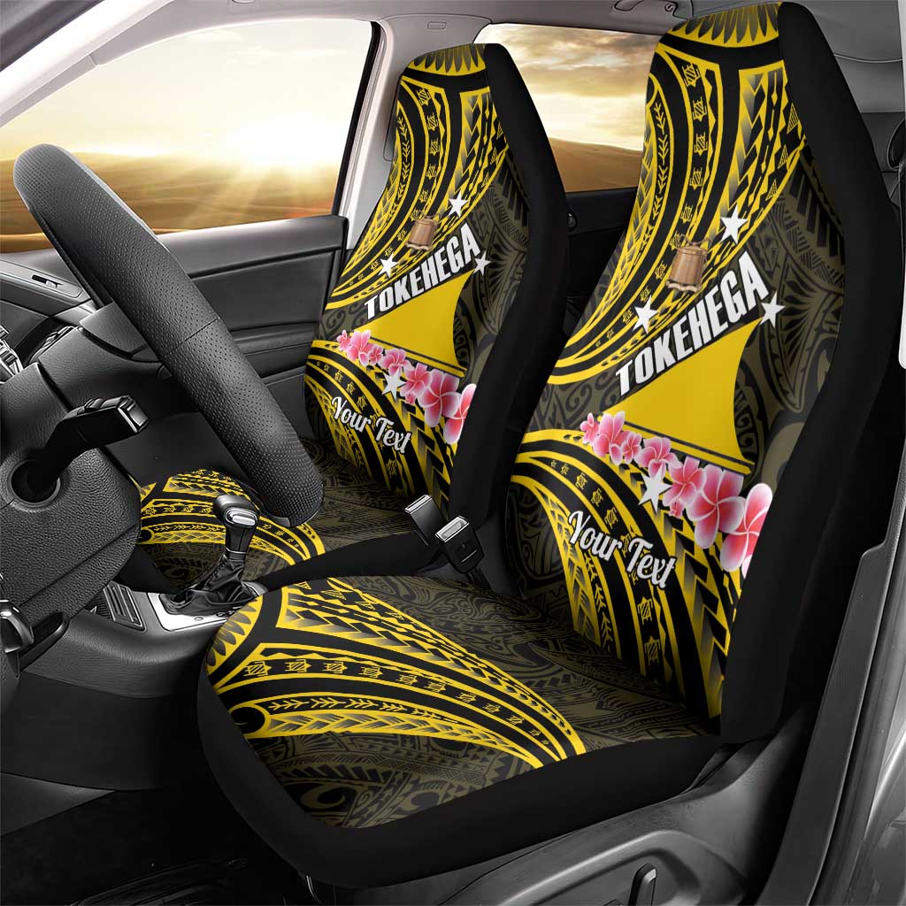 Personalised Tokelau Tokehega Day Car Seat Cover Tokelauan Tatau Black Color - Polynesian Pride