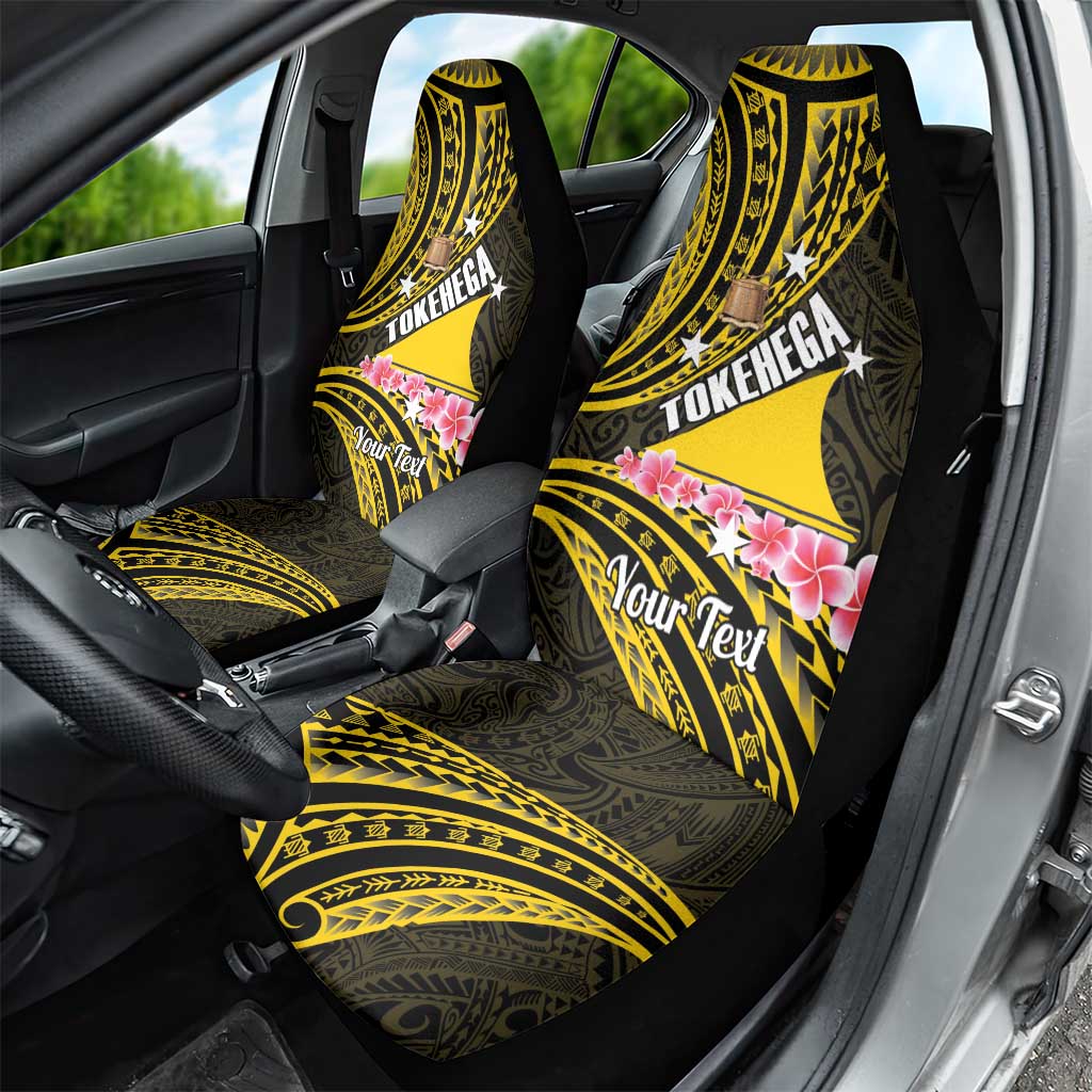 Personalised Tokelau Tokehega Day Car Seat Cover Tokelauan Tatau Black Color - Polynesian Pride