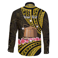 Personalised Tokelau Tokehega Day Family Matching Long Sleeve Bodycon Dress and Hawaiian Shirt Tokelauan Tatau Black Color - Polynesian Pride