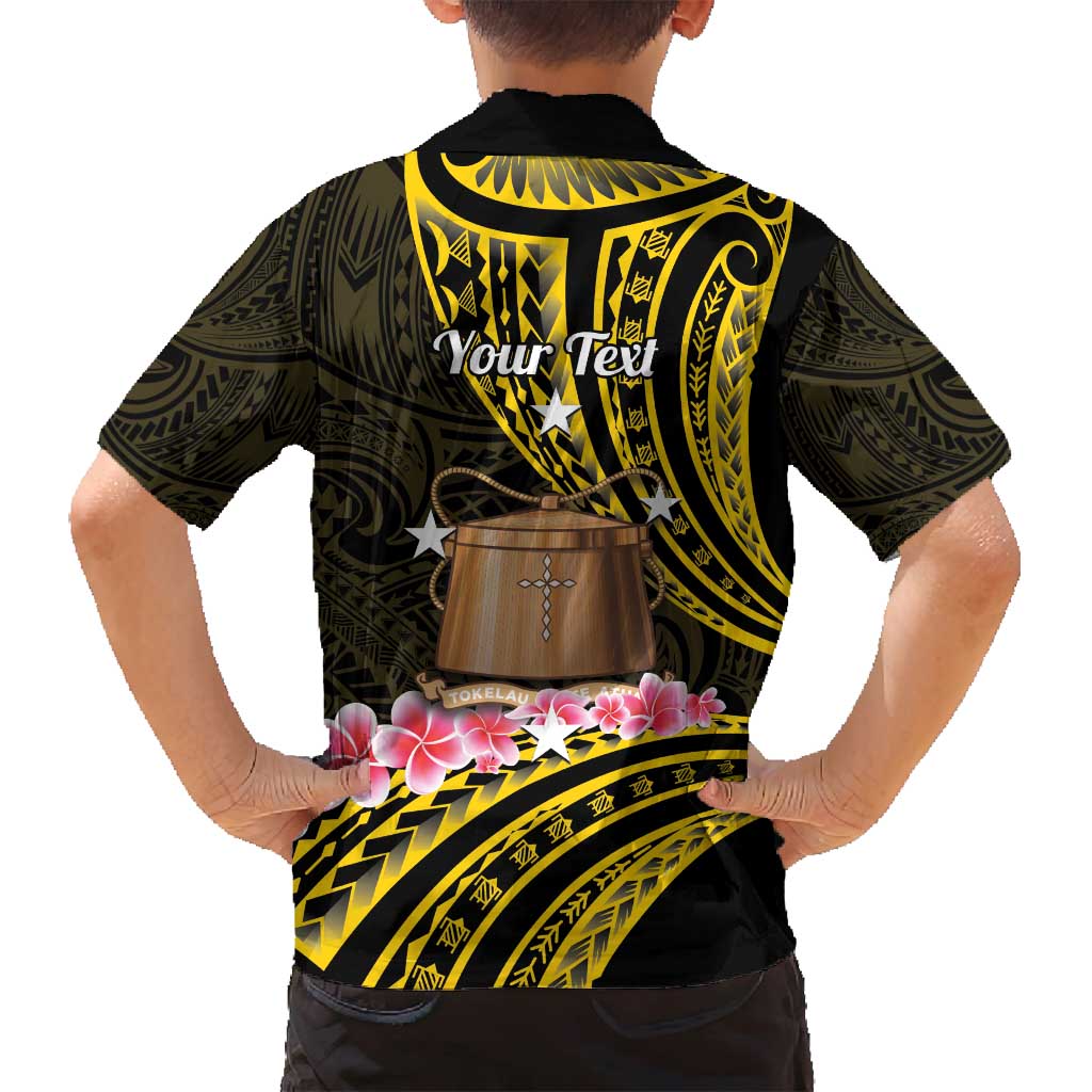 Personalised Tokelau Tokehega Day Family Matching Puletasi and Hawaiian Shirt Tokelauan Tatau Black Color - Polynesian Pride