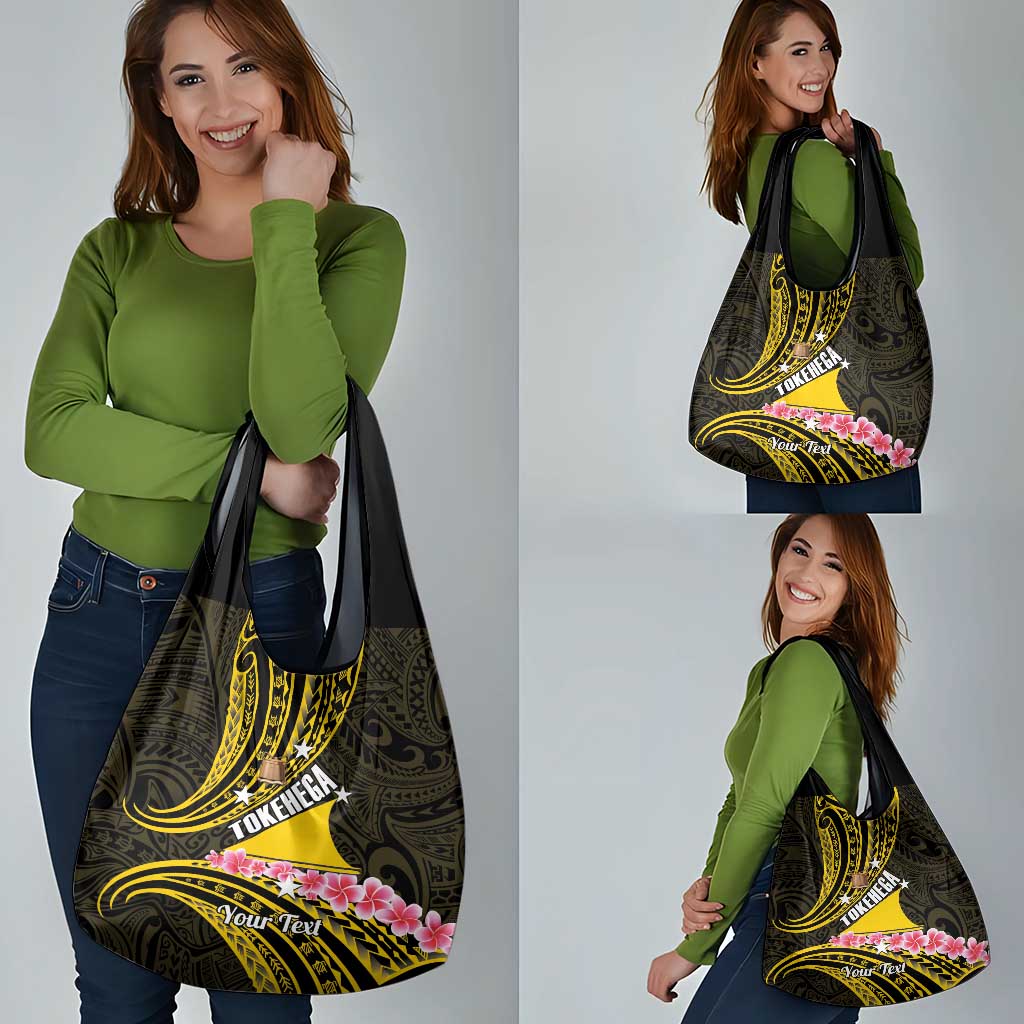Personalised Tokelau Tokehega Day Grocery Bag Tokelauan Tatau Black Color - Polynesian Pride