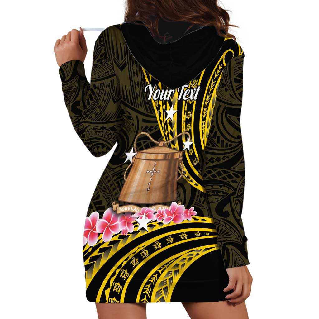 Personalised Tokelau Tokehega Day Hoodie Dress Tokelauan Tatau Black Color - Polynesian Pride