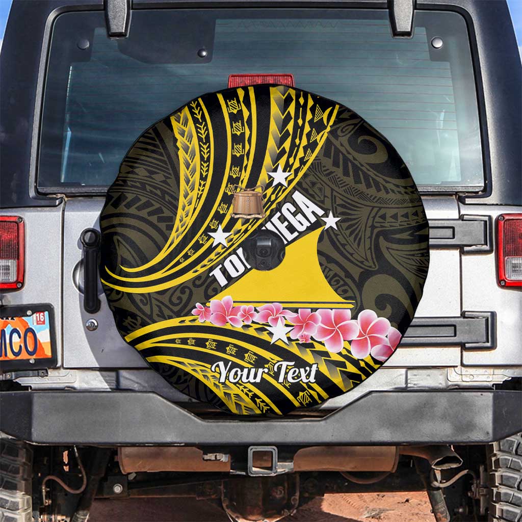 Personalised Tokelau Tokehega Day Spare Tire Cover Tokelauan Tatau Black Color - Polynesian Pride
