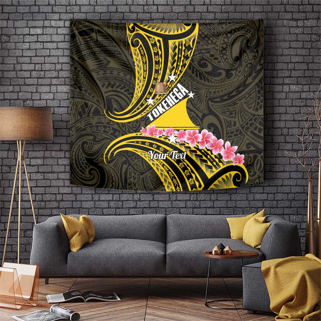 Personalised Tokelau Tokehega Day Tapestry Tokelauan Tatau Black Color - Polynesian Pride