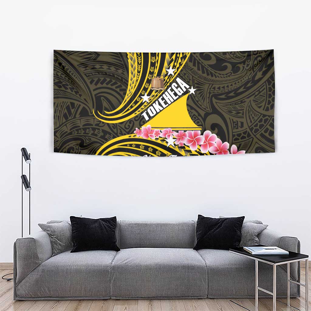 Personalised Tokelau Tokehega Day Tapestry Tokelauan Tatau Black Color - Polynesian Pride