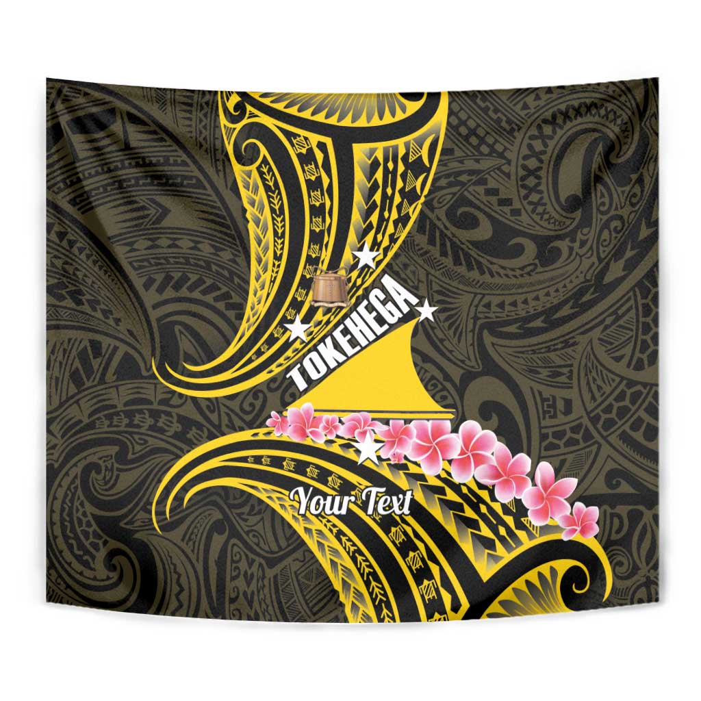 Personalised Tokelau Tokehega Day Tapestry Tokelauan Tatau Black Color - Polynesian Pride