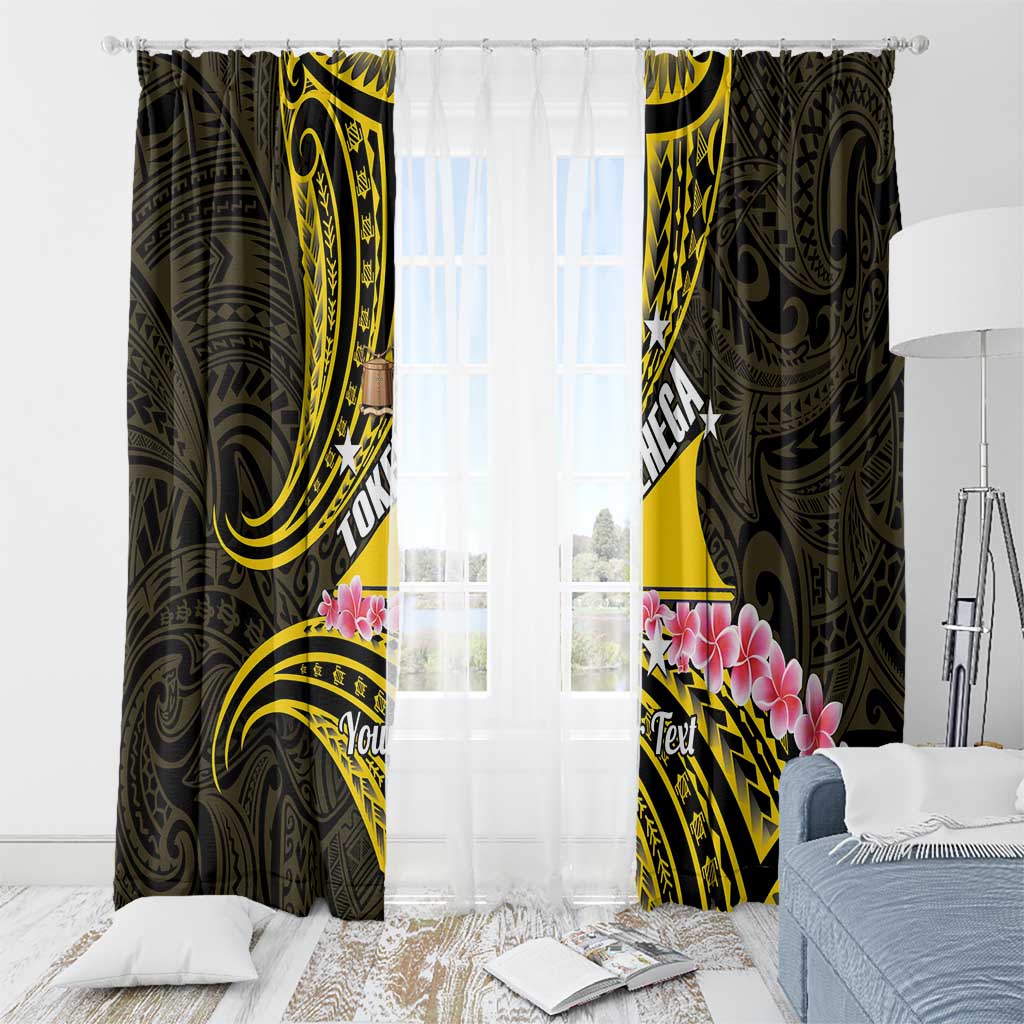 Personalised Tokelau Tokehega Day Window Curtain Tokelauan Tatau Black Color - Polynesian Pride