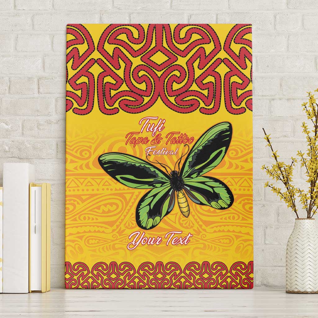 Personalised Tufi Tapa and Tattoo Festival Canvas Wall Art PNG Oro Butterfly Tapa Pattern - Polynesian Pride