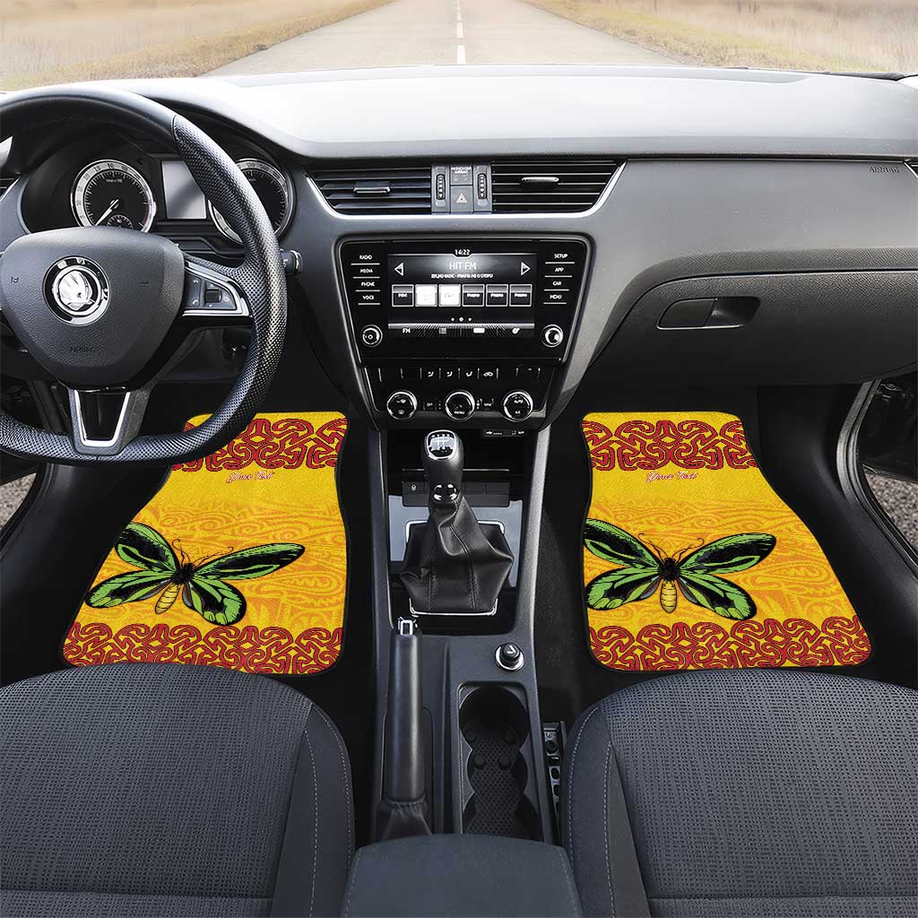 Personalised Tufi Tapa and Tattoo Festival Car Mats PNG Oro Butterfly Tapa Pattern - Polynesian Pride