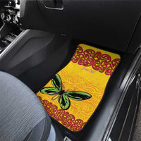 Personalised Tufi Tapa and Tattoo Festival Car Mats PNG Oro Butterfly Tapa Pattern - Polynesian Pride