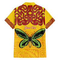 Personalised Tufi Tapa and Tattoo Festival Family Matching Long Sleeve Bodycon Dress and Hawaiian Shirt PNG Oro Butterfly Tapa Pattern - Polynesian Pride