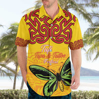 Personalised Tufi Tapa and Tattoo Festival Hawaiian Shirt PNG Oro Butterfly Tapa Pattern - Polynesian Pride