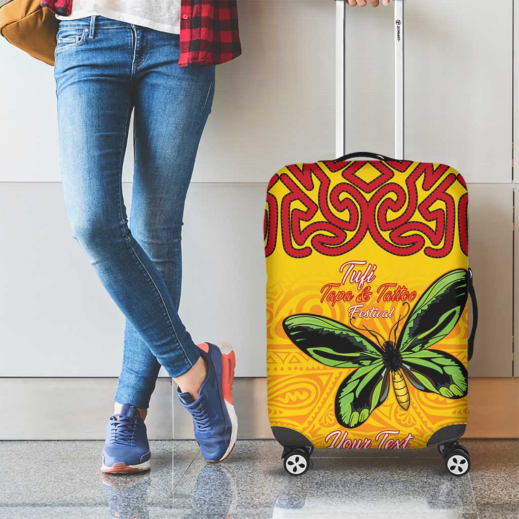 Personalised Tufi Tapa and Tattoo Festival Luggage Cover PNG Oro Butterfly Tapa Pattern - Polynesian Pride