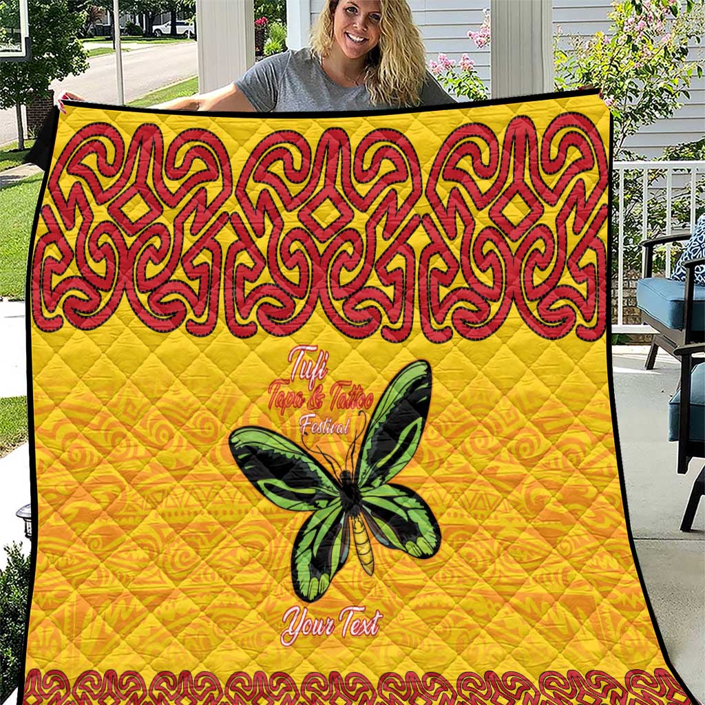 Personalised Tufi Tapa and Tattoo Festival Quilt PNG Oro Butterfly Tapa Pattern - Polynesian Pride