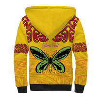 Personalised Tufi Tapa and Tattoo Festival Sherpa Hoodie PNG Oro Butterfly Tapa Pattern - Polynesian Pride