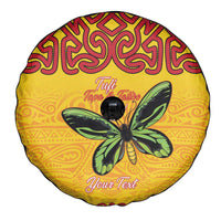Personalised Tufi Tapa and Tattoo Festival Spare Tire Cover PNG Oro Butterfly Tapa Pattern - Polynesian Pride