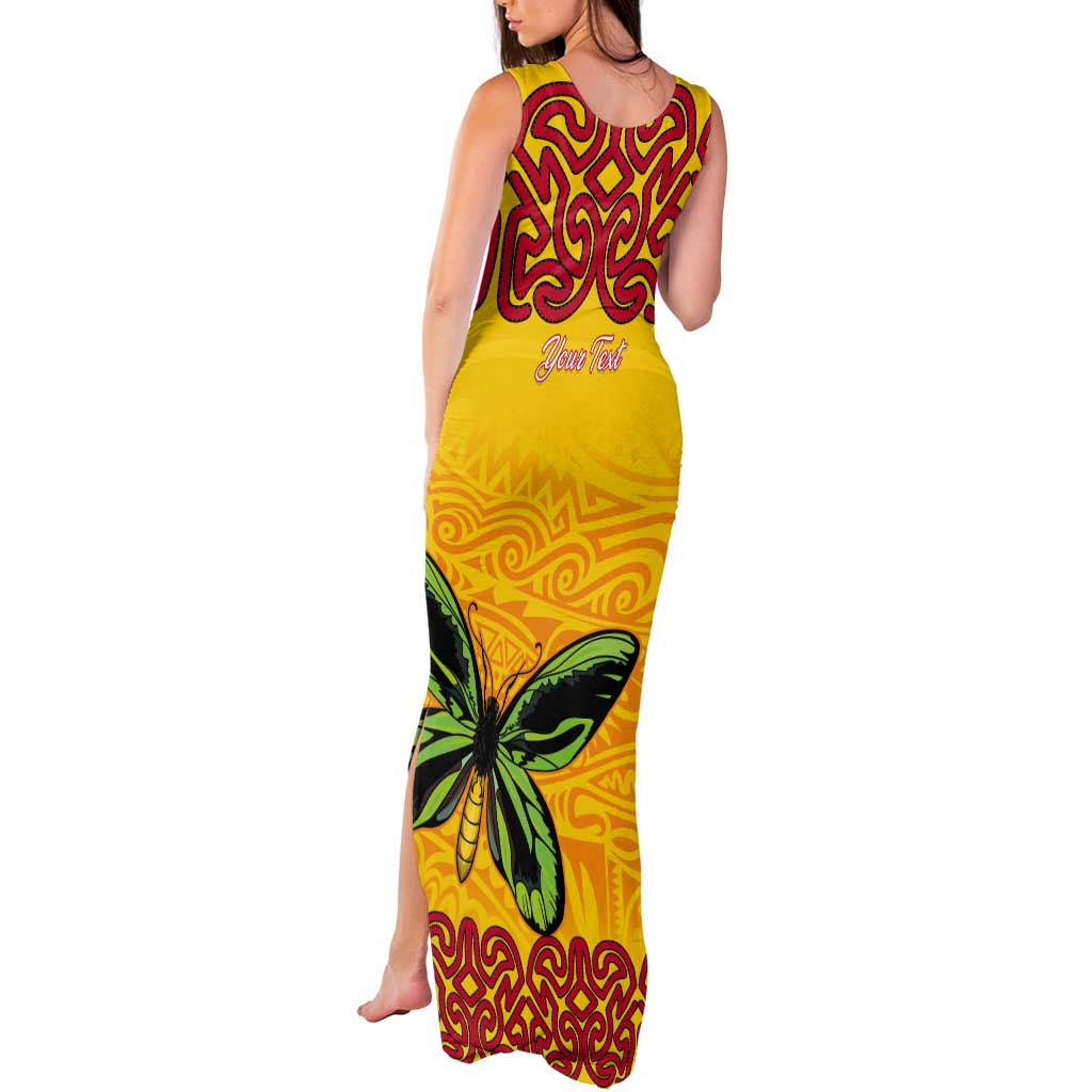 Personalised Tufi Tapa and Tattoo Festival Tank Maxi Dress PNG Oro Butterfly Tapa Pattern - Polynesian Pride