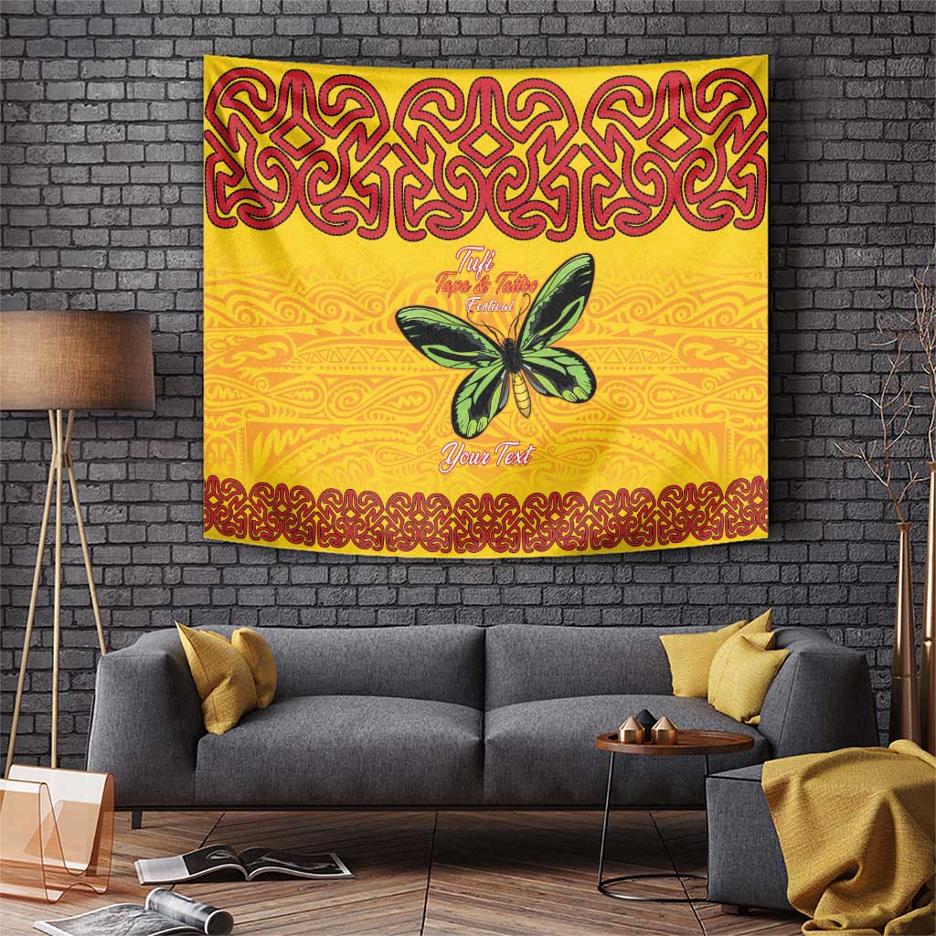 Personalised Tufi Tapa and Tattoo Festival Tapestry PNG Oro Butterfly Tapa Pattern - Polynesian Pride