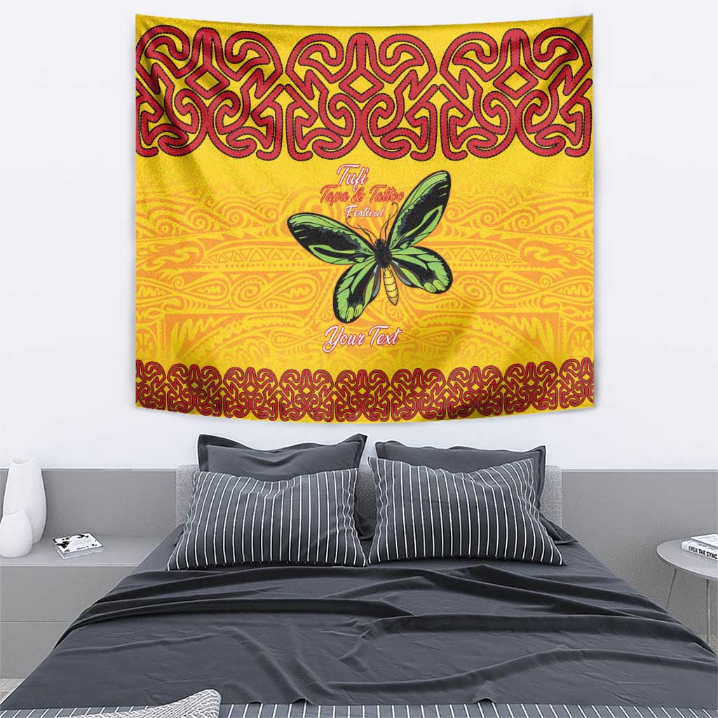 Personalised Tufi Tapa and Tattoo Festival Tapestry PNG Oro Butterfly Tapa Pattern - Polynesian Pride