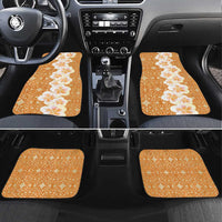 Personalised Tufi Tapa and Tattoo Festival Car Mats Oro Tapa Cloth With Plumeria - Polynesian Pride