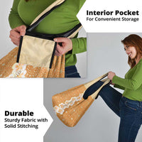 Personalised Tufi Tapa and Tattoo Festival Grocery Bag Oro Tapa Cloth With Plumeria - Polynesian Pride