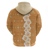 Personalised Tufi Tapa and Tattoo Festival Hoodie Oro Tapa Cloth With Plumeria - Polynesian Pride