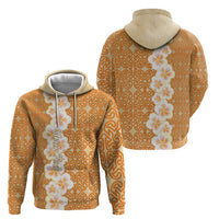 Personalised Tufi Tapa and Tattoo Festival Hoodie Oro Tapa Cloth With Plumeria - Polynesian Pride