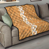 Personalised Tufi Tapa and Tattoo Festival Quilt Oro Tapa Cloth With Plumeria - Polynesian Pride