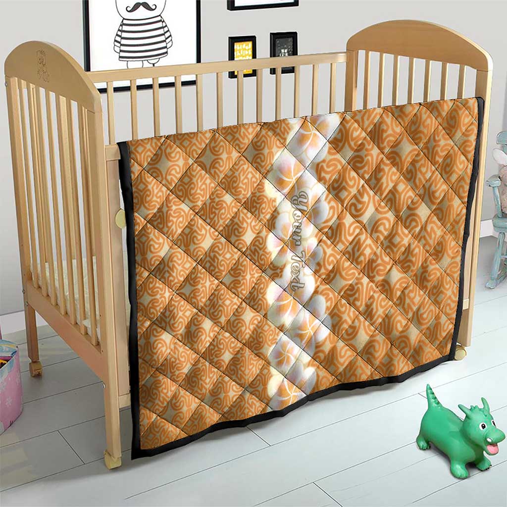 Personalised Tufi Tapa and Tattoo Festival Quilt Oro Tapa Cloth With Plumeria - Polynesian Pride