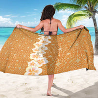 Personalised Tufi Tapa and Tattoo Festival Sarong Oro Tapa Cloth With Plumeria - Polynesian Pride