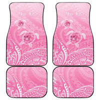 Personalised Polynesia Breast Cancer Awareness Car Mats No One Fights Alone Turtle Ribbon - Pink Version
