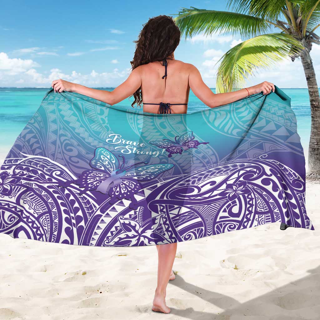 Polynesia Suicide Prevention Month Sarong Butterfly Purple And Teal Ribbon Tomorrow Needs You
