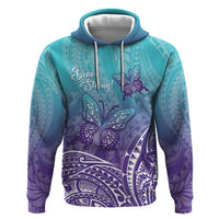 Polynesia Suicide Prevention Month Zip Hoodie Butterfly Purple And Teal Ribbon Tomorrow Needs You