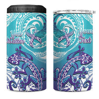 Personalised New Zealand Suicide Prevention Month 4 in 1 Can Cooler Tumbler You Matter NZ Fern With Maori Koru Lizard