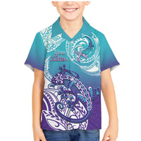 Personalised New Zealand Suicide Prevention Month Family Matching Mermaid Dress and Hawaiian Shirt You Matter NZ Fern With Maori Koru Lizard