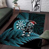 New Zealand Darts Christmas Area Rug Maori Fern Merry Dartsmas - Polynesian Pride