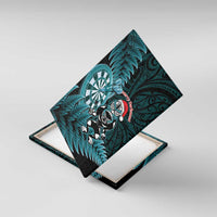 New Zealand Darts Christmas Canvas Wall Art Maori Fern Merry Dartsmas - Polynesian Pride