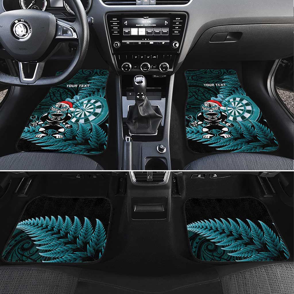 Personalised New Zealand Darts Christmas Car Mats Maori Fern Merry Dartsmas - Polynesian Pride