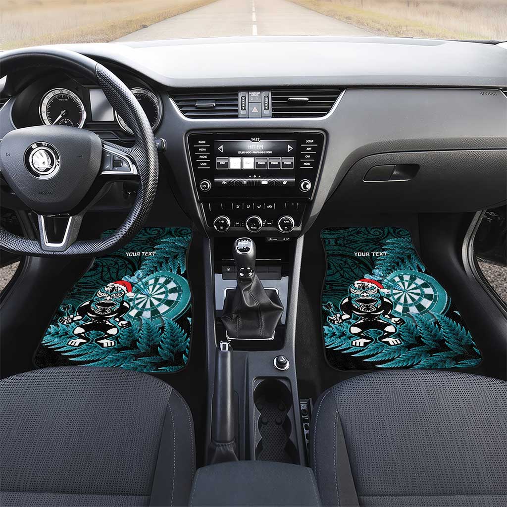 Personalised New Zealand Darts Christmas Car Mats Maori Fern Merry Dartsmas - Polynesian Pride