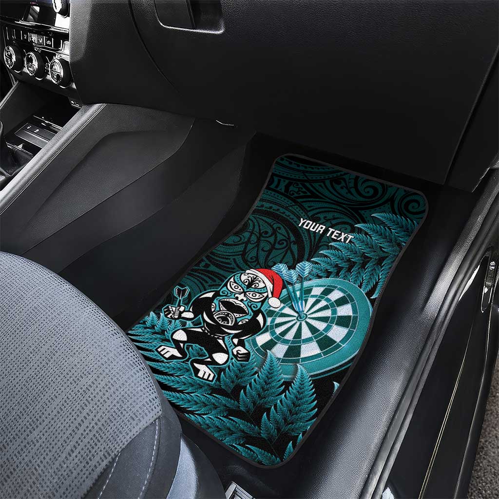 Personalised New Zealand Darts Christmas Car Mats Maori Fern Merry Dartsmas - Polynesian Pride