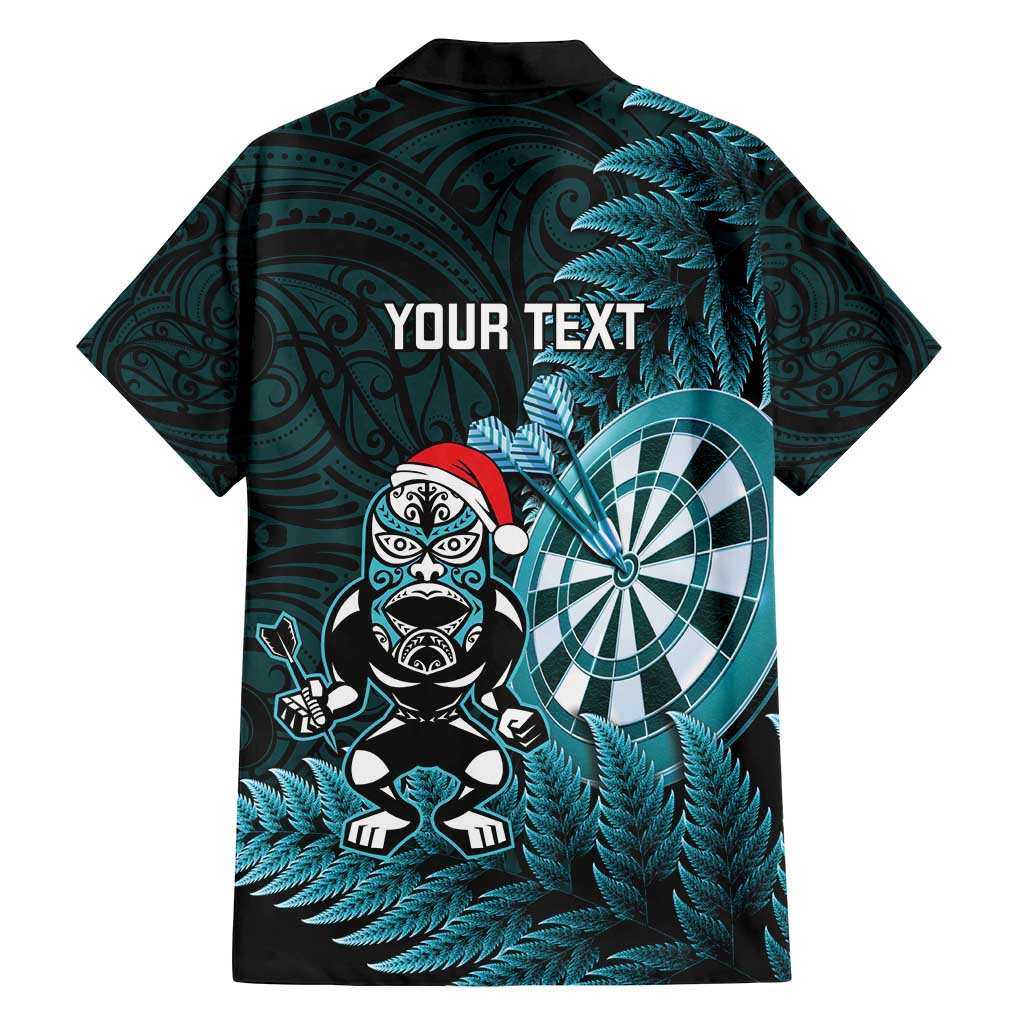 Personalised New Zealand Darts Christmas Family Matching Summer Maxi Dress and Hawaiian Shirt Maori Fern Merry Dartsmas - Polynesian Pride