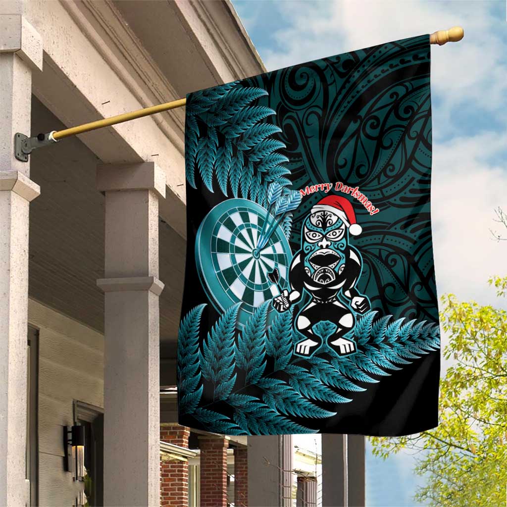 New Zealand Darts Christmas Garden Flag Maori Fern Merry Dartsmas - Polynesian Pride